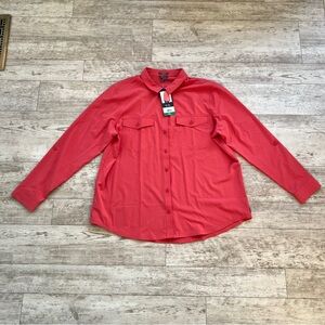 Eddie Bauer Women’s XL Departure Shirt Red Coral NWT